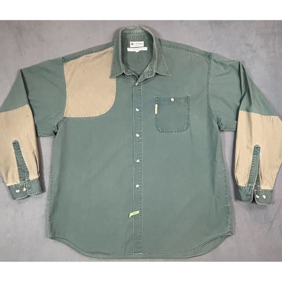 Columbia Other - Columbia Men's Green and Tan Casual Button Down Shirt
